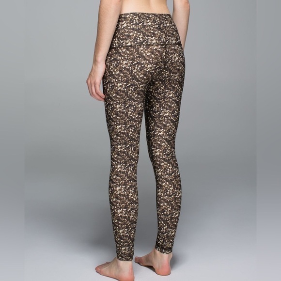 Lululemon Shine Tight (Roll Down) Shimmy Shimmer Multi leggings size 6 - Picture 1 of 9